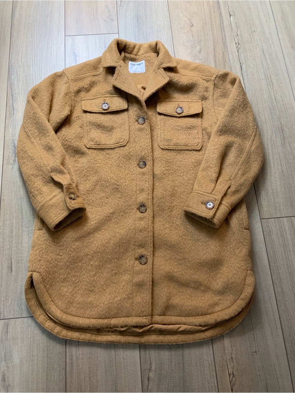 Old Navy Camel Wool-Blend Button Jacket